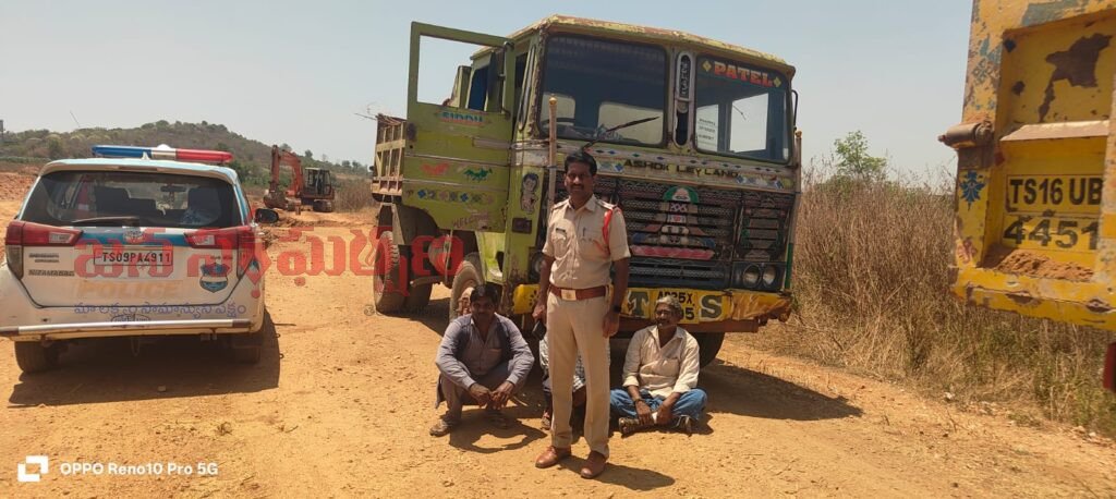 అక్రమ మొరం తవ్వకాలపై సి సి ఎస్  మెరుపు దాడి