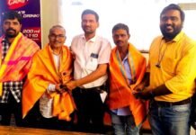 ఫోటో గ్రాఫర్స్ దుర్గారావు, శ్రవణ్ కుమార్,నాగేశ్వరావులను శాలువాతో ఘనంగా సన్మానం చేసిన TWJF అధ్యక్షులు ఎర్ర యాకయ్య
