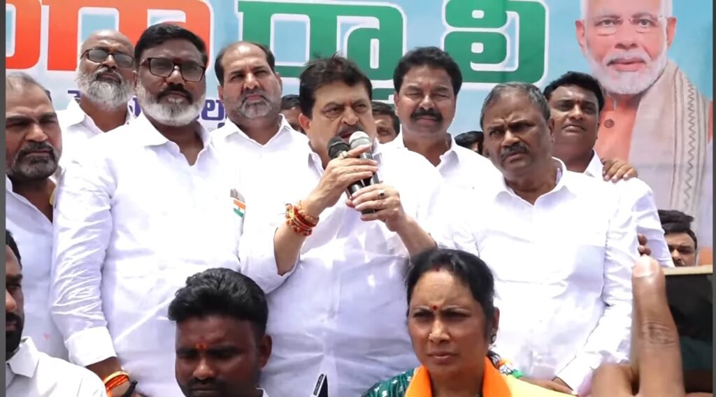 పెద్దపల్లి తిరంగా ర్యాలీలో తెలంగాణ బిజెపి అధ్యక్షుడు రామచంద్ర రావు: ‘వికసిత్ భారత్’ సాధనలో యువతదే కీలక పాత్ర